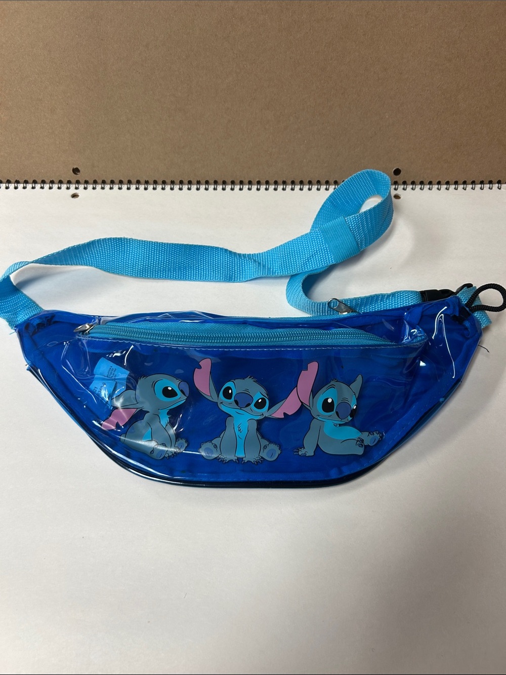 Disney Blue Stitch Clear Kids Waist Bag